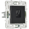 Розетка компьютерная IEK SKANDY RJ45 кат.5E SK-K01Bl черный SK-K10-1-K02